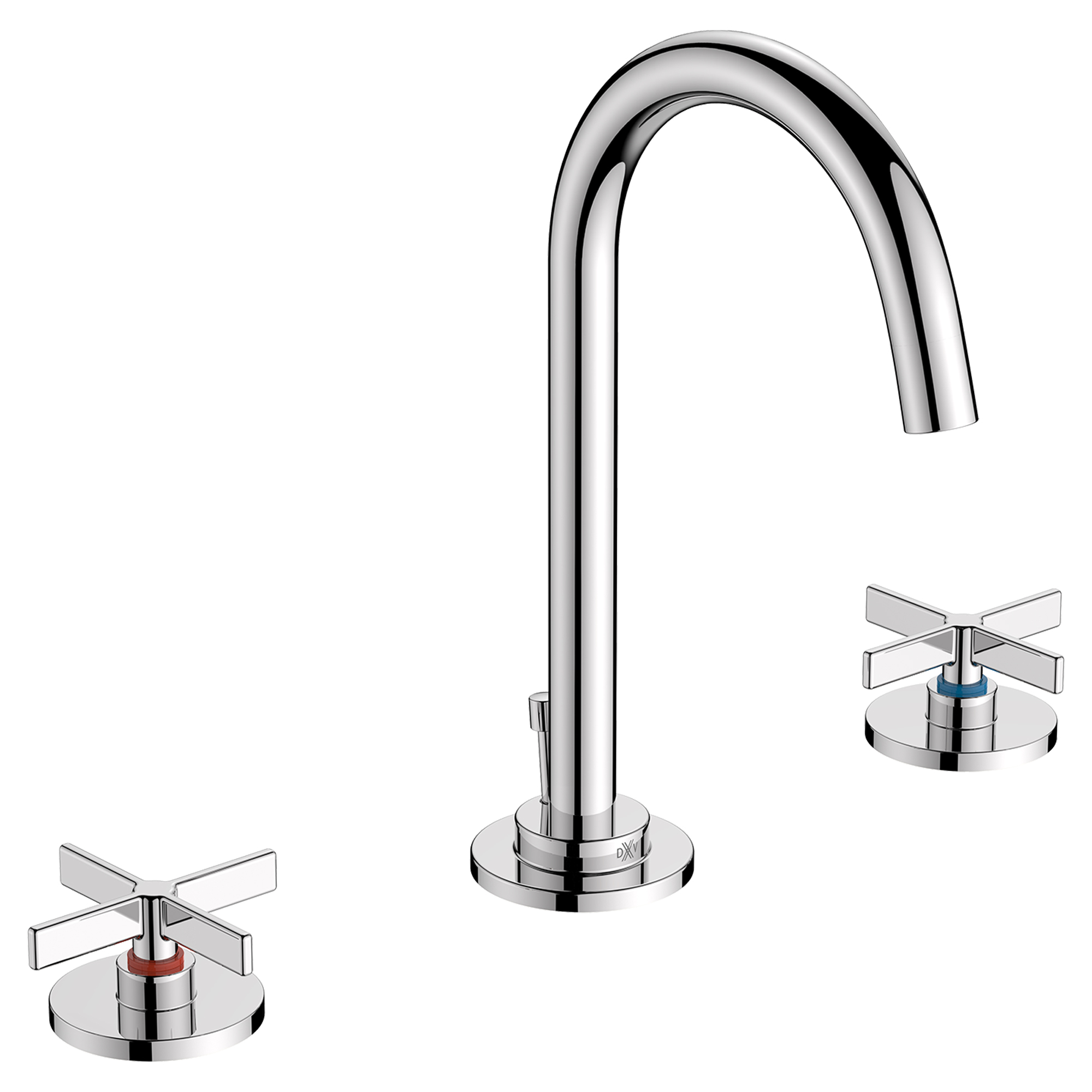 Percy 2-Handle Widespread Bathroom Faucet with Indicator Markings and Cross Handles